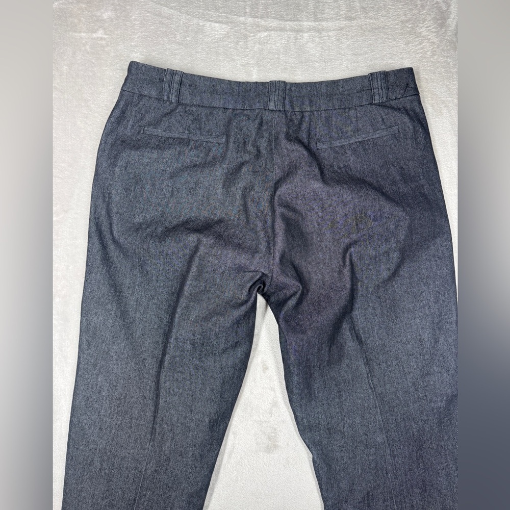 Sandro Sportswear Black Denim Rolled Cuffs Cropped Length Casual Pants Size 10 - Picture 12 of 15